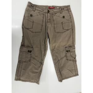 Union Bay Juniors Capris Size 9 Brown Cargo Capris